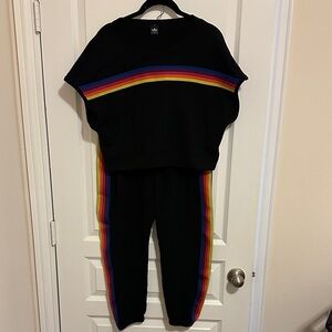 Black Set with Rainbow Stripes